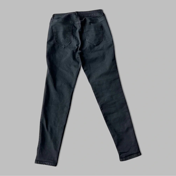 Zara Black Wash Stretch Moto  Skinny Jeans - Picture 9 of 10